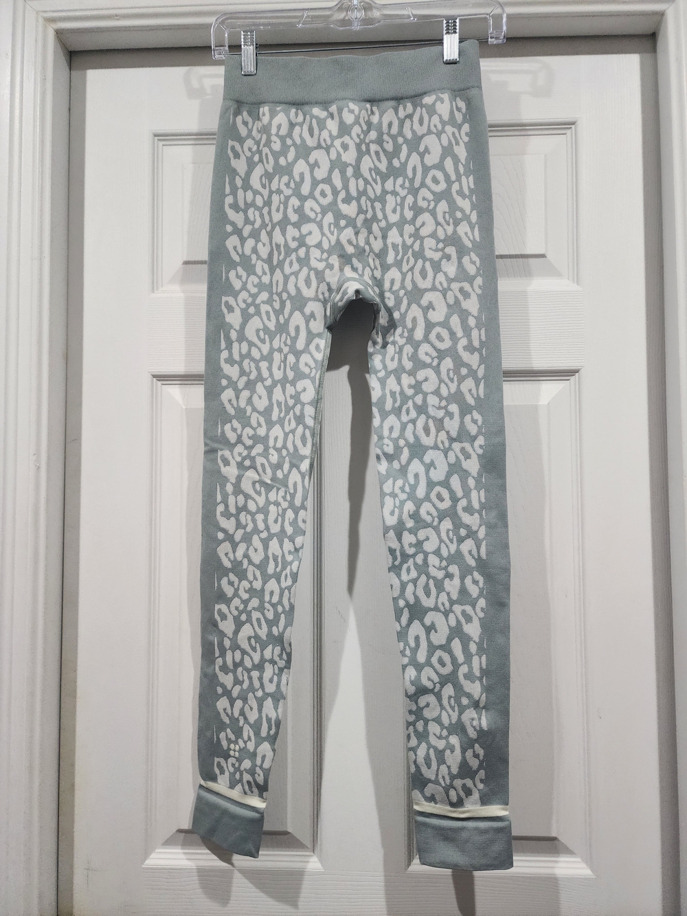 Sweaty Betty Grey & White Leopard Print Leggings